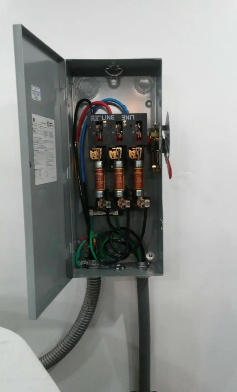 Three-phase disconnect switch installed for Electrical Wiring & Rewiring in Ridgeway